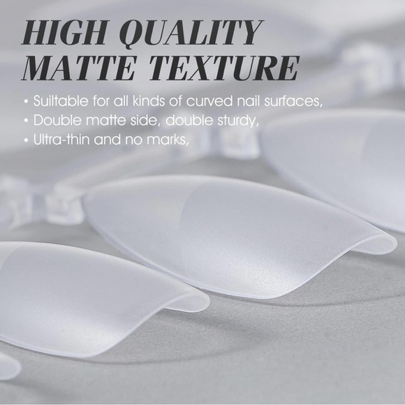 Almond Nail Tips Matte Medium Almond Full Cover Gel False Nails Tips 204 Pcs - Picture 2 of 4